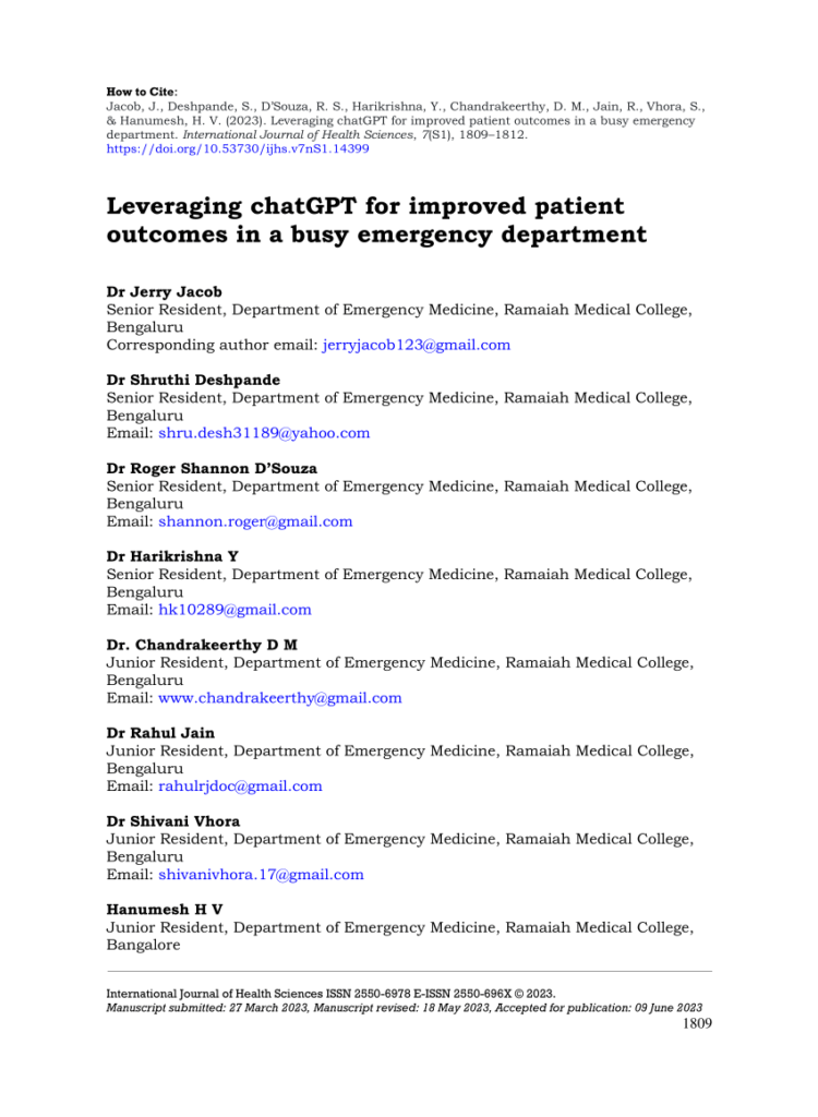 ChatGPT’s Overprescribing Tendencies in Emergency Care: A Study Analysis
