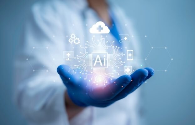 HealthCareAndMedicalAiTechnologyServicesConceptmedicalWorkerTouch
