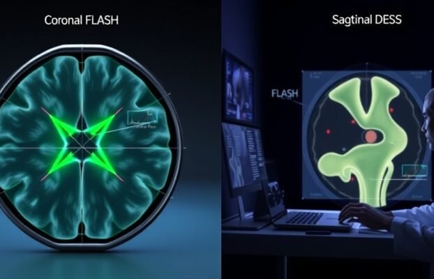 Comparison between coronal FLASH and sagittal double echo steady state MRI in detecting longitudinal cartilage thickness change by fully automated segmentation Data from the FNIH biomarker cohort