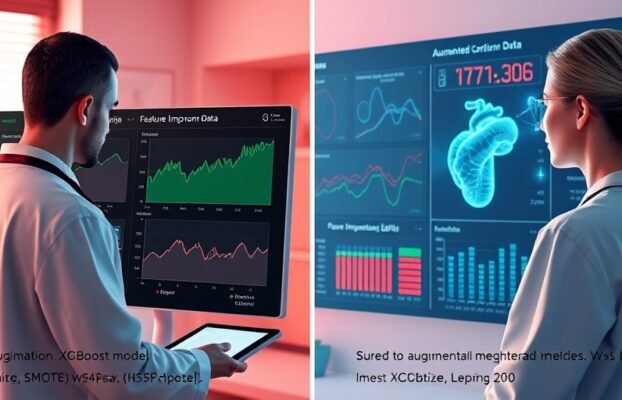 Data augmentation alters feature importance in XGBoost for CVD prediction.