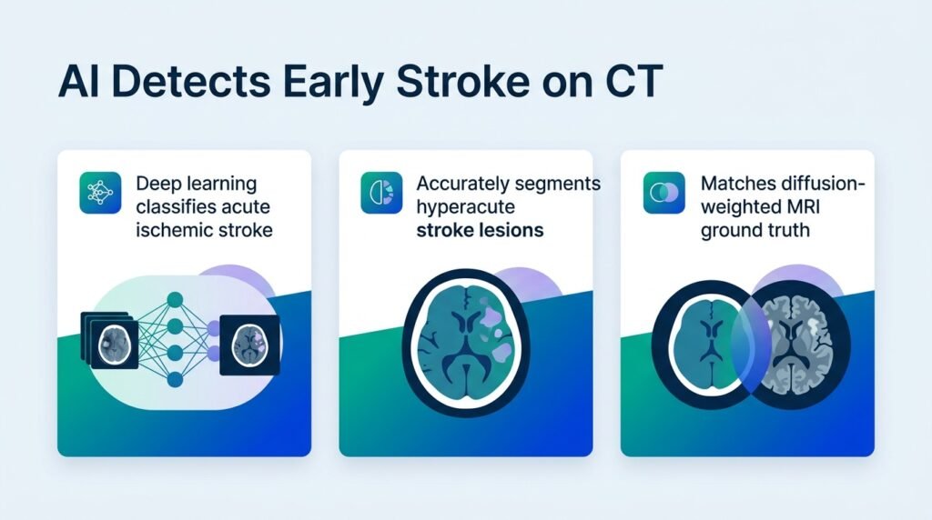 AI detects early stroke on basic CT scans