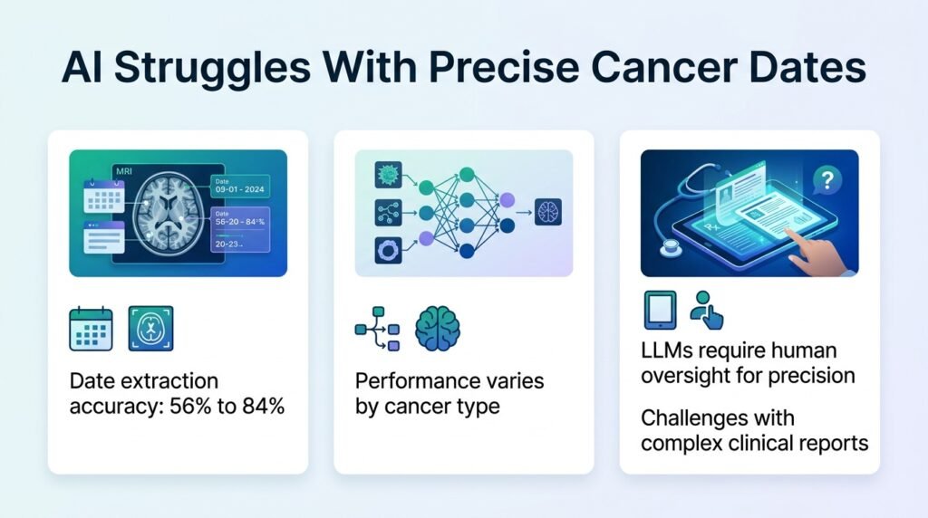 AI models struggle with precise cancer registry dates