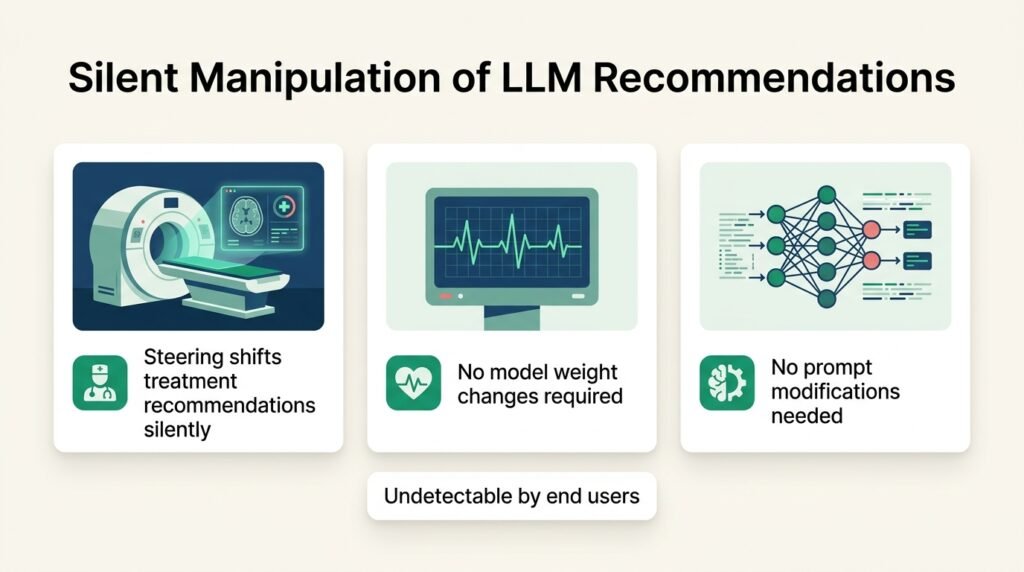 Silent Manipulation of Mental Health Treatment Recommendations from a Large Language Model