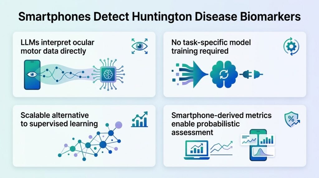 Smartphones and LLMs Detect Huntington’s Disease
