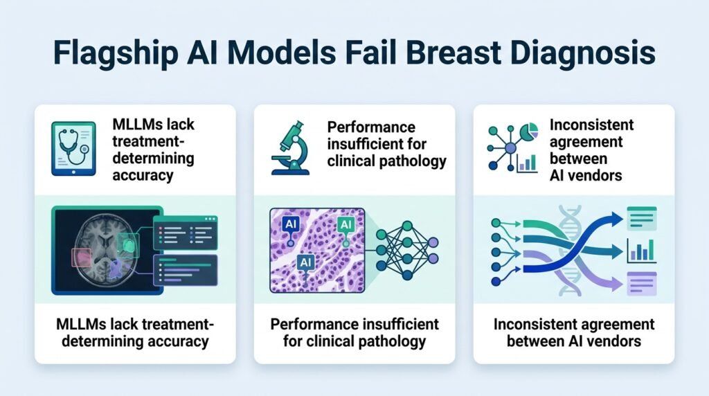 Three flagship AI models fail breast cancer diagnosis