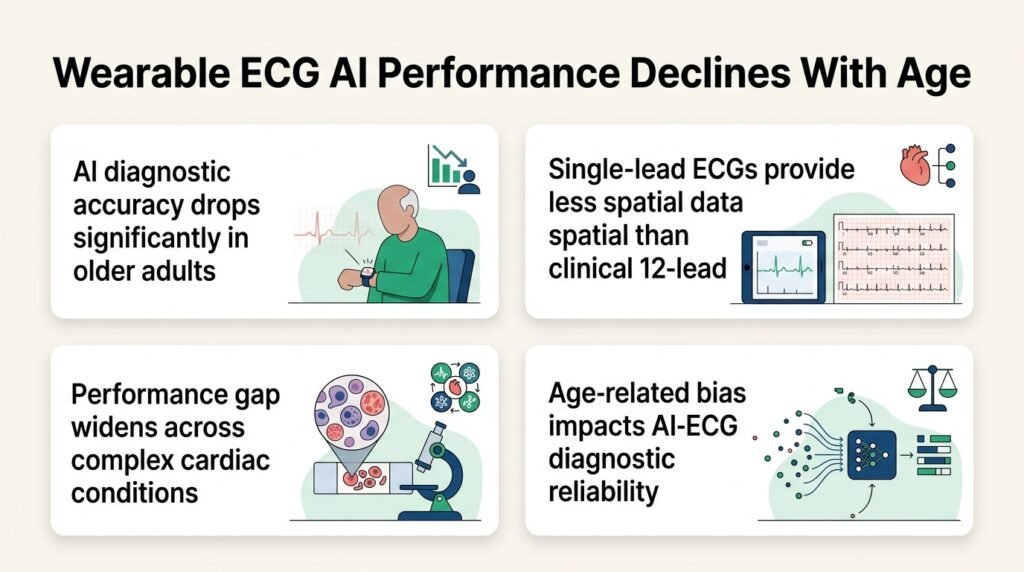 Wearable ECG AI fails older patients
