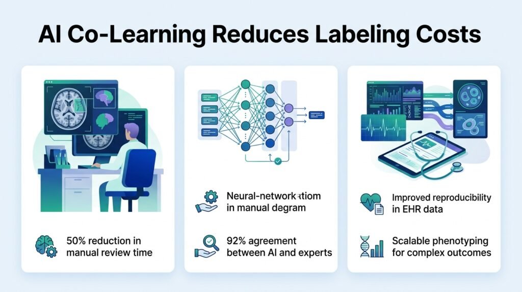AI co-learning cuts medical record labeling costs