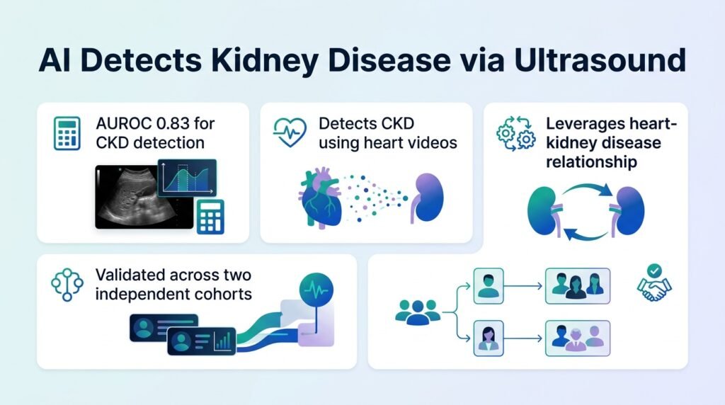 AI detects kidney disease using heart ultrasound videos