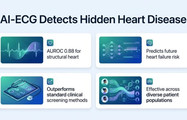 AI ECG detects hidden structural heart disease
