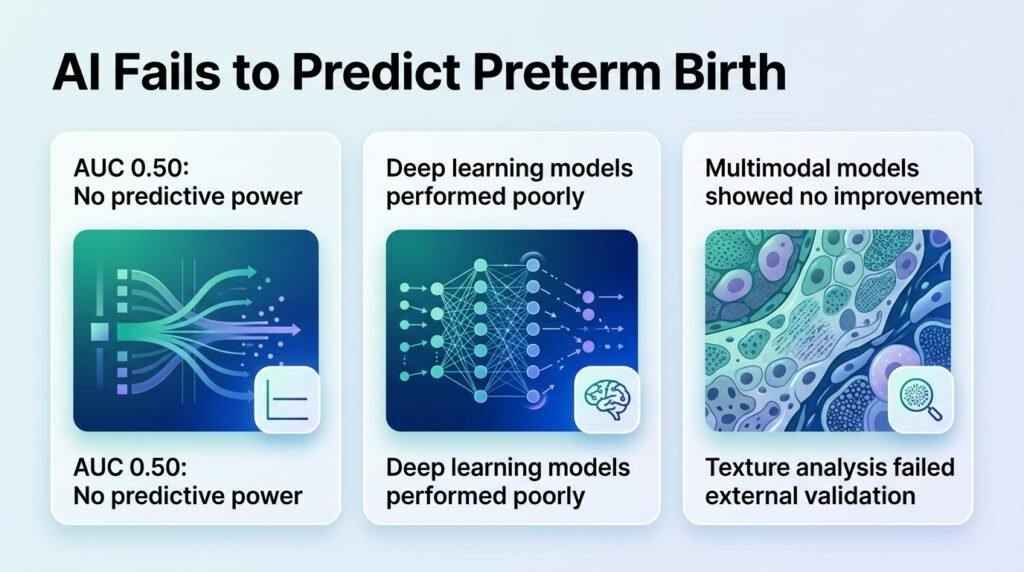 AI fails to predict preterm birth externally