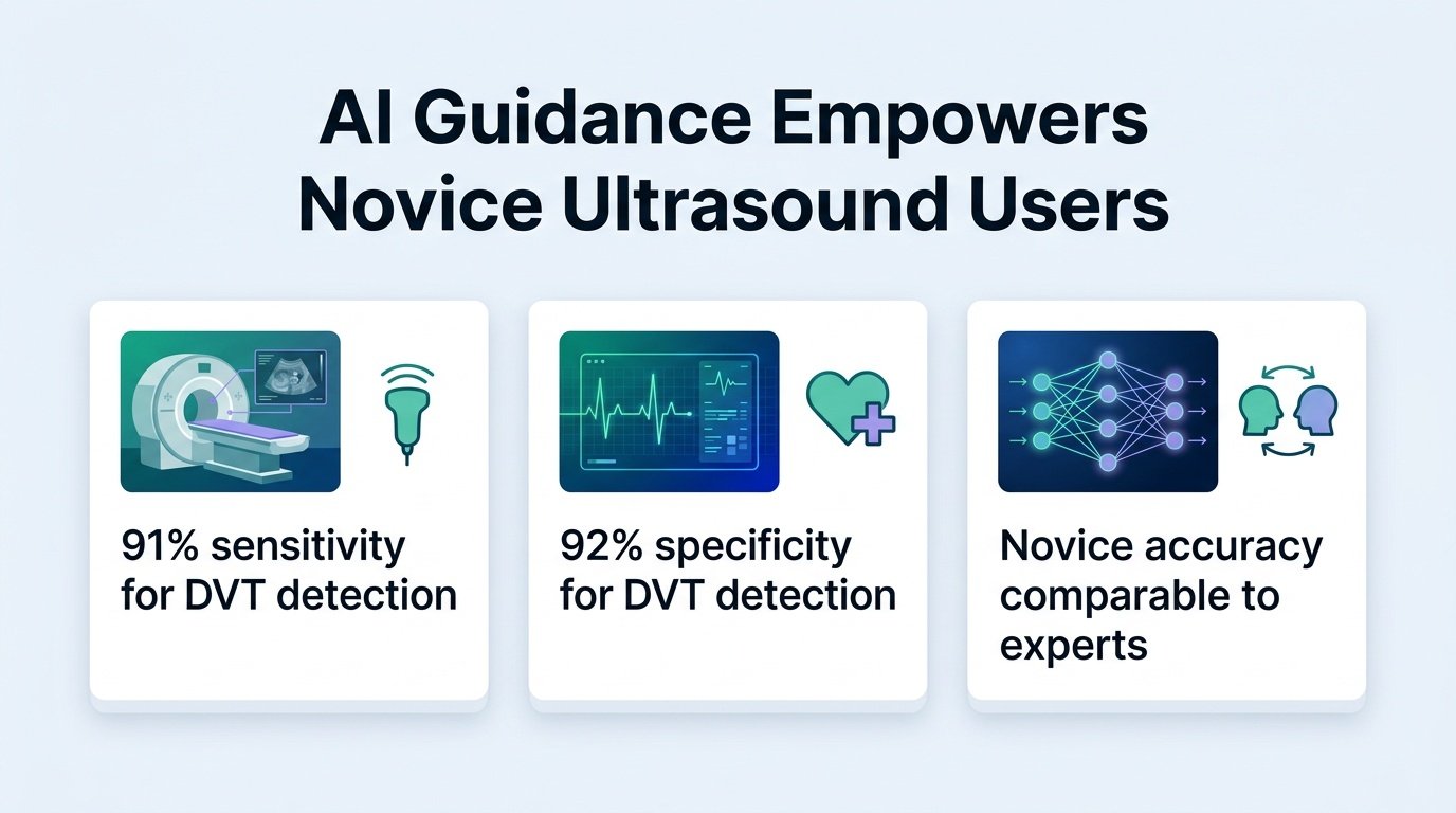 AI ultrasound helps novices spot blood clots