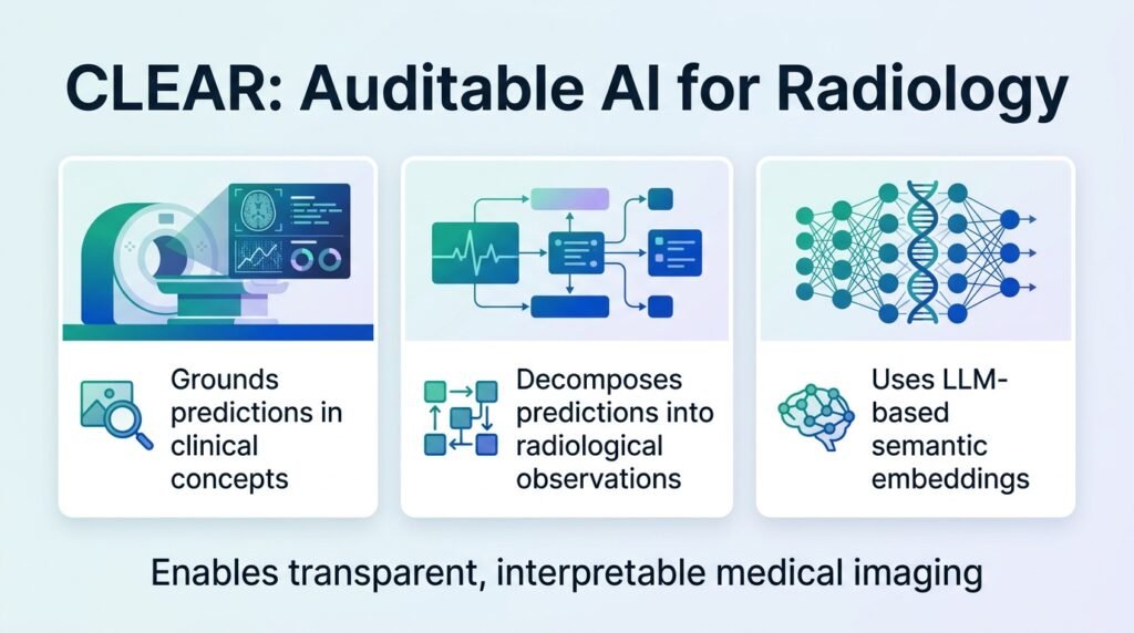 CLEAR: an auditable foundation model for radiology grounded in clinical concepts