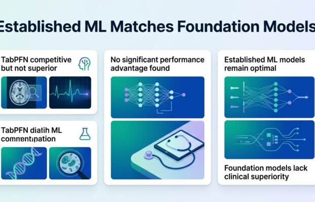 Established machine learning matches tabular foundation models in clinical predictions