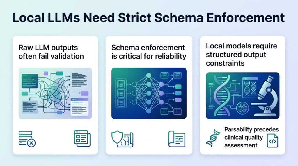 Local AI clinical notes require strict schema enforcement