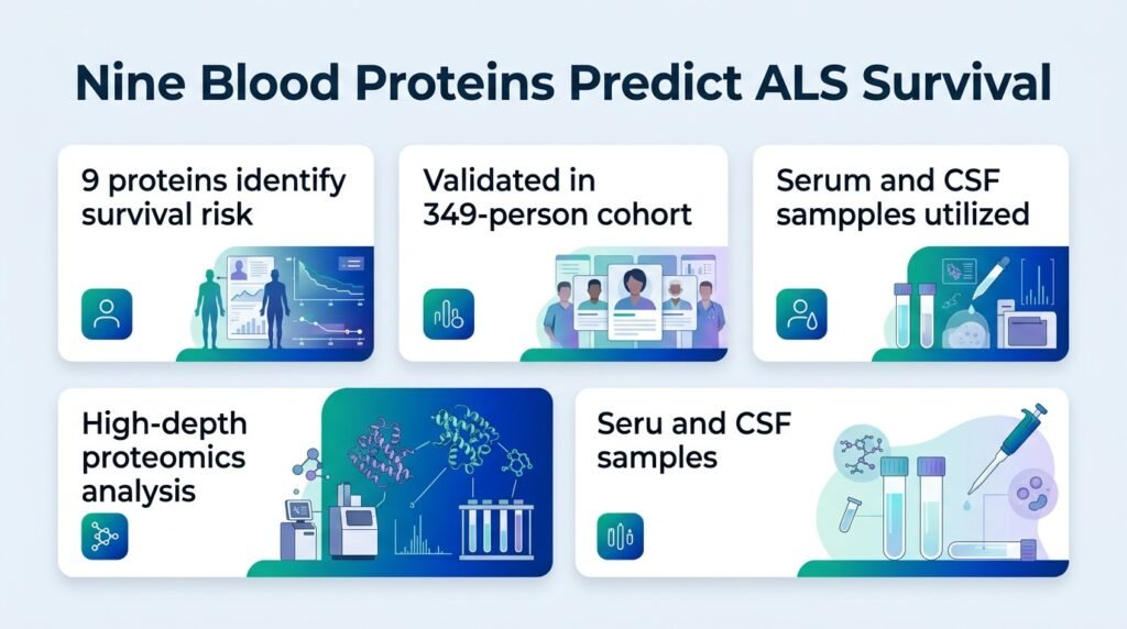 Nine blood proteins predict ALS survival rates