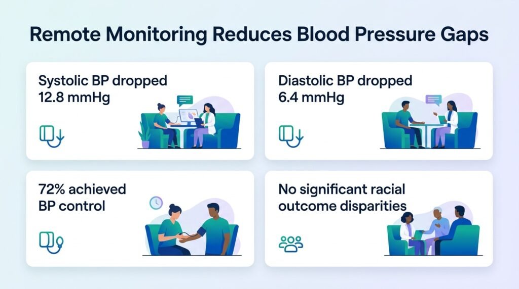 Remote blood pressure monitoring leaves minority gaps