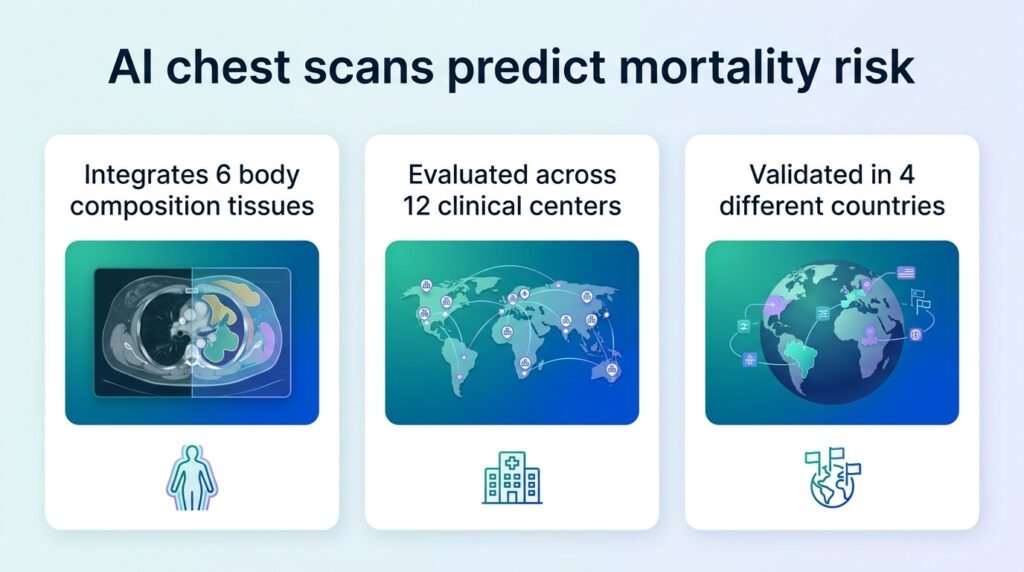 AI chest scans predict death risk using body fat