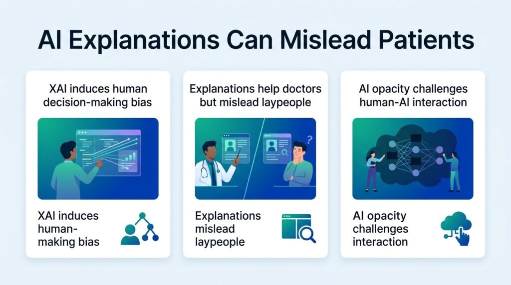 AI explanations help doctors but mislead patients
