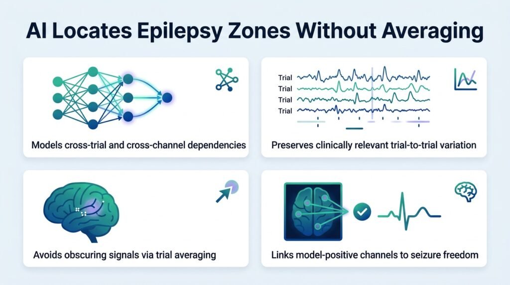 AI locates epilepsy zones without averaging brain signals