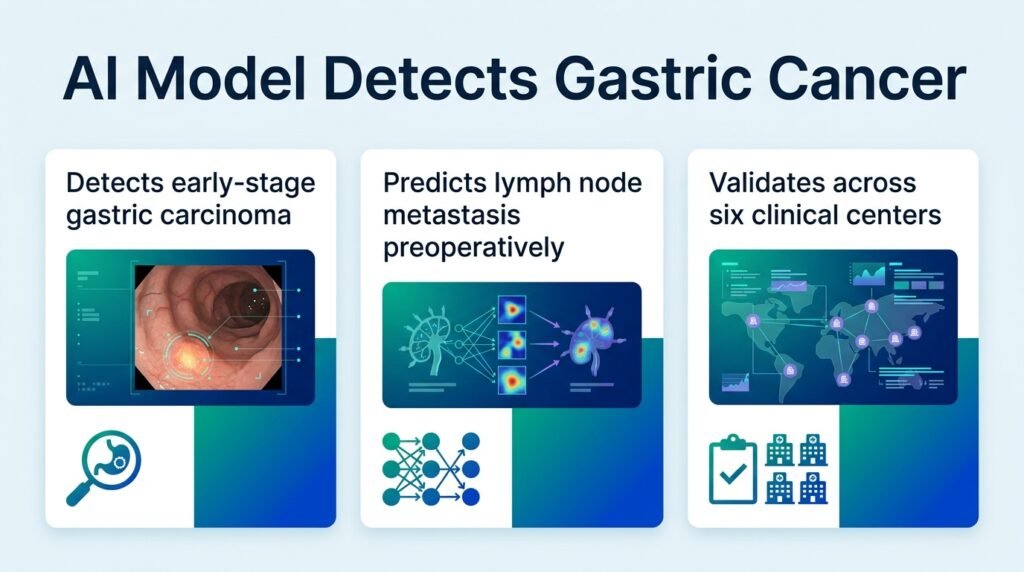 AI model detects gastric cancer and metastasis