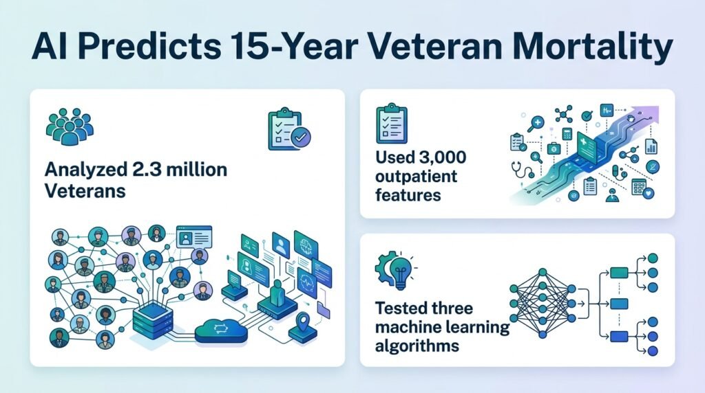 AI predicts veteran mortality using outpatient data