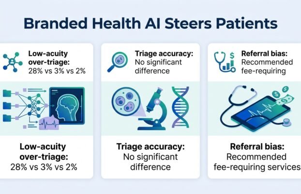 Branded health AI steers patients to paid services