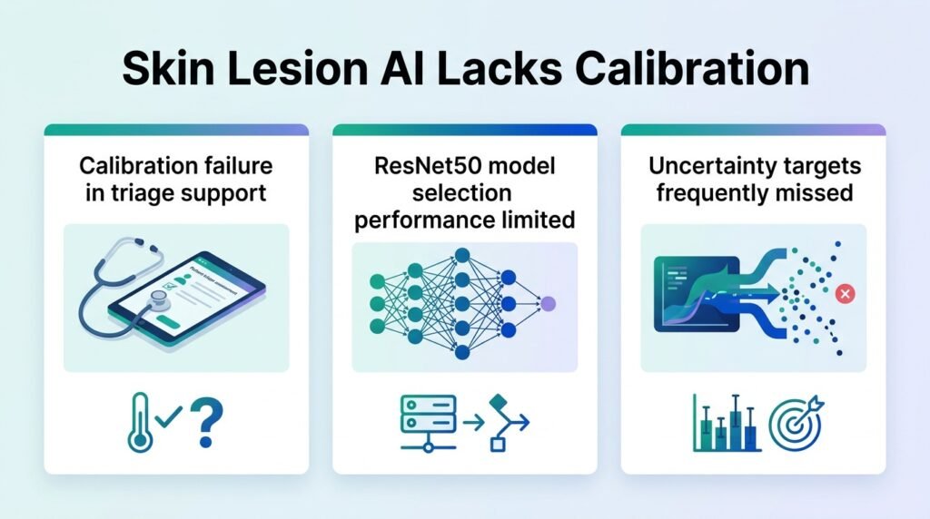 Skin lesion AI misses its uncertainty targets