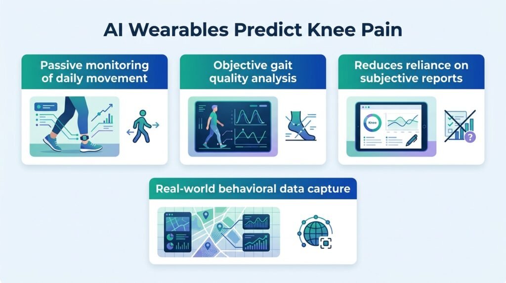Wearables and AI predict knee osteoarthritis pain