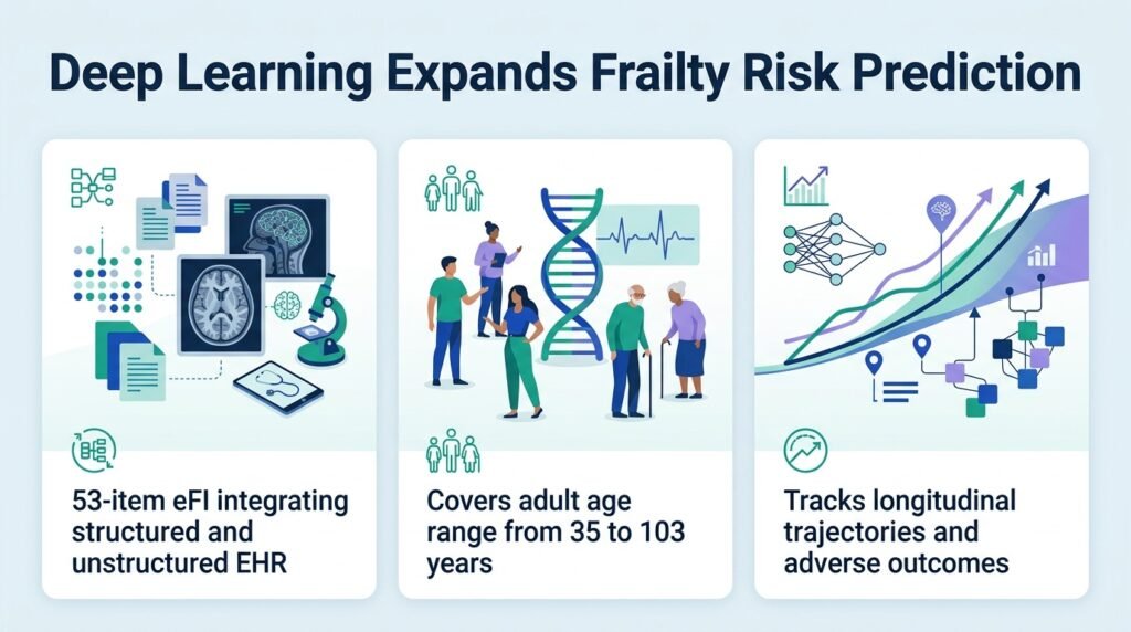 A next-generation electronic frailty index leveraging deep learning on unstructured health records extends risk prediction across the full frailty spectrum