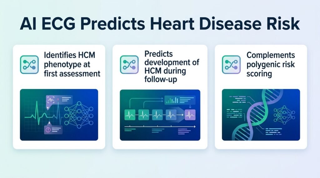AI ECG predicts genetic heart disease risk