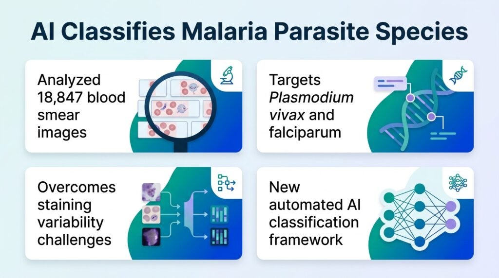 AI identifies malaria species in blood smears