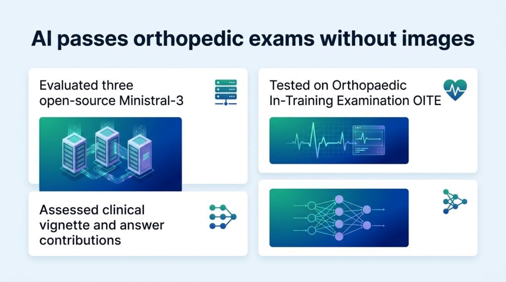 AI passes orthopedic exams without looking at images