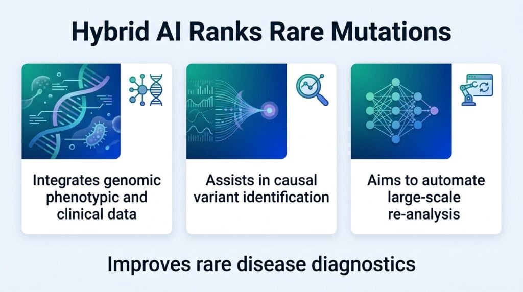 Hybrid AI ranks rare disease mutations accurately