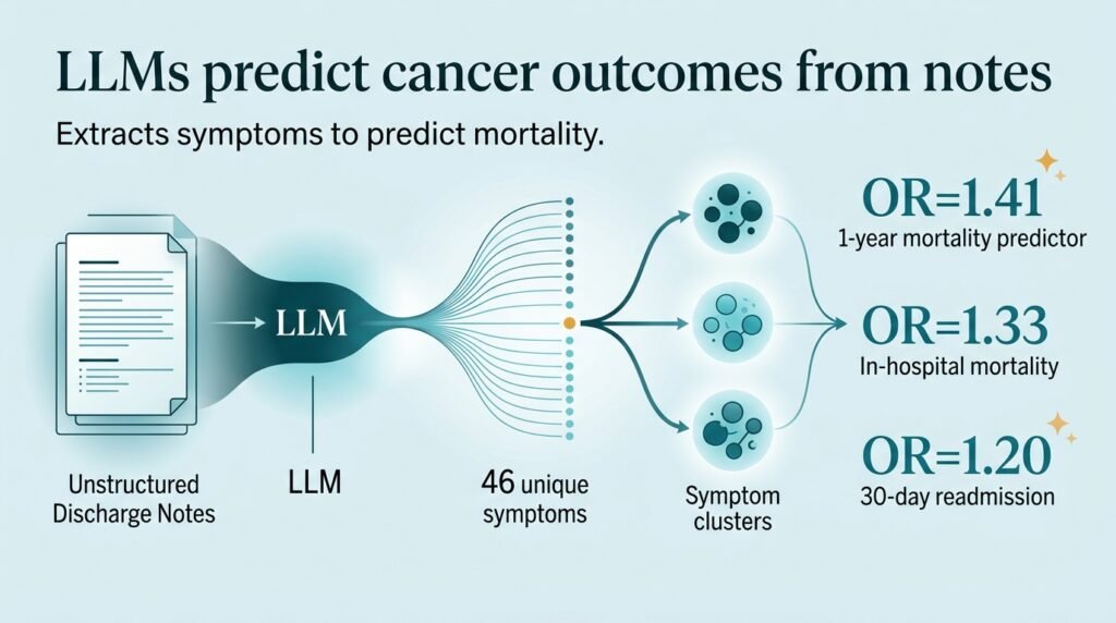 LLMs predict cancer outcomes from clinical notes