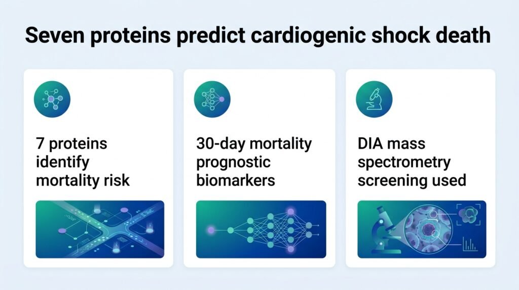 Seven proteins predict cardiogenic shock death