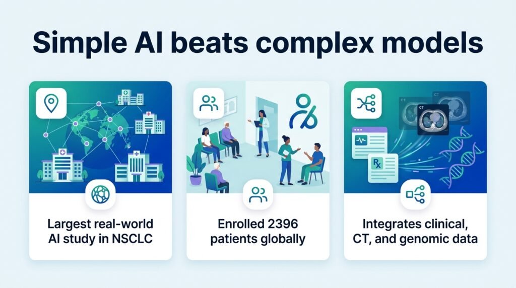 Simple AI beats complex models in lung cancer