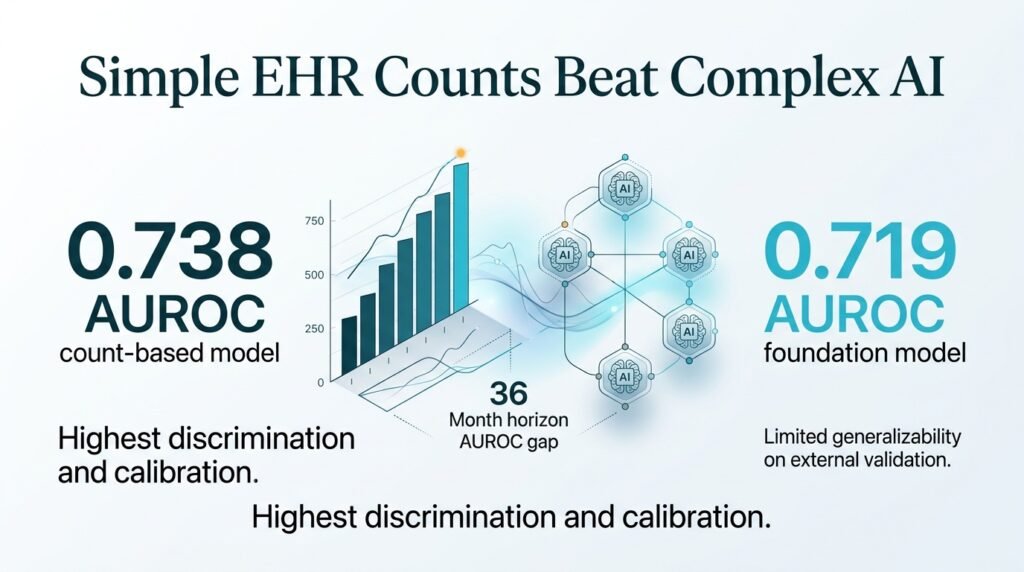 Simple EHR Counts Beat Complex AI Models