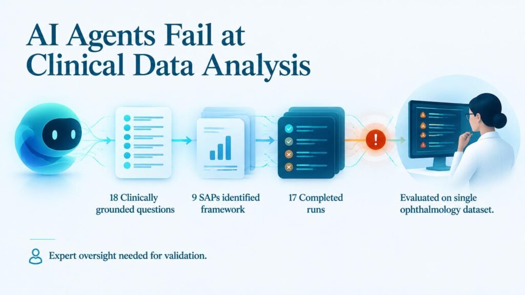 AI agents fail at independent clinical data analysis