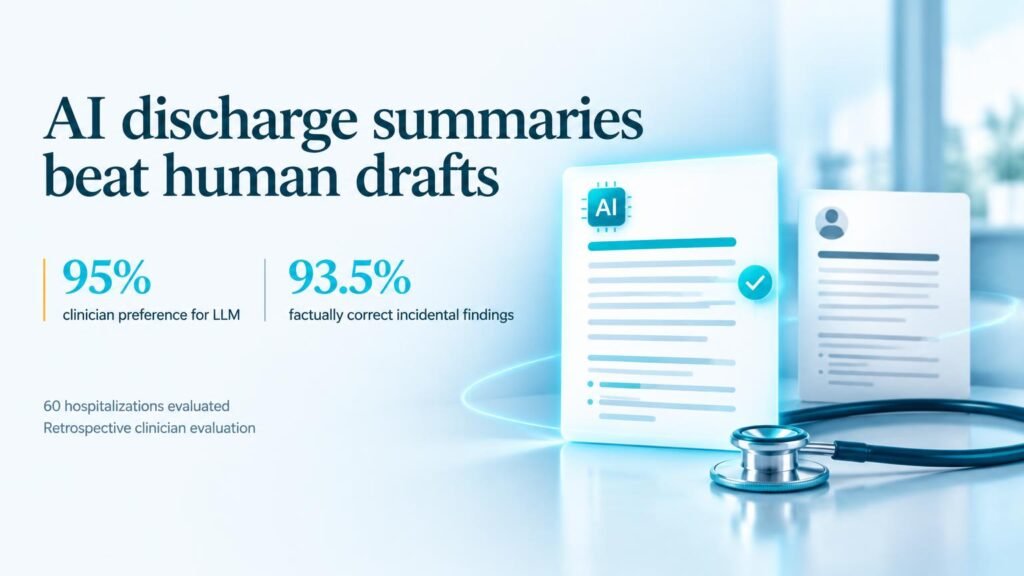 AI discharge summaries beat human drafts in trial