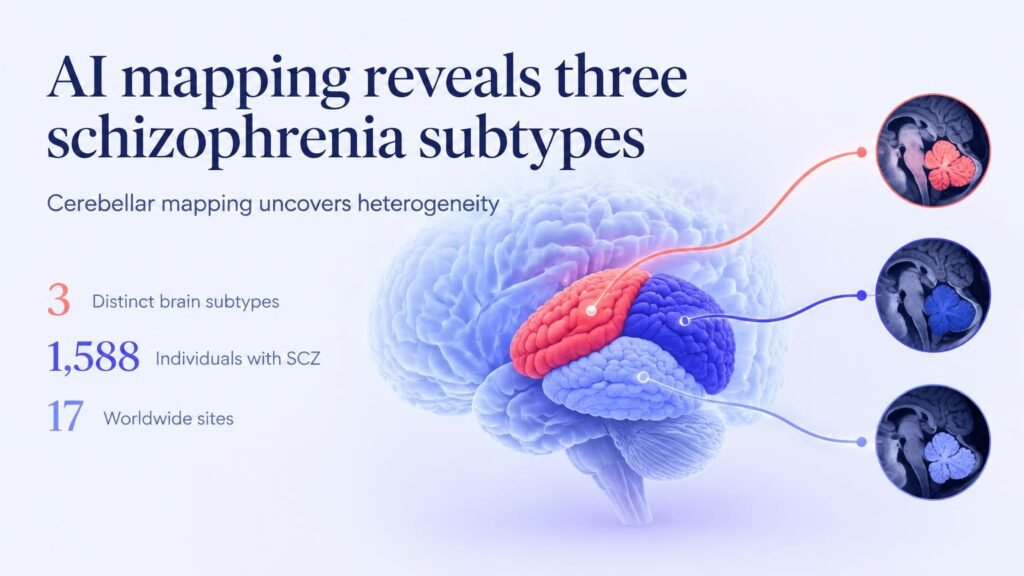 AI mapping reveals three distinct schizophrenia brain subtypes