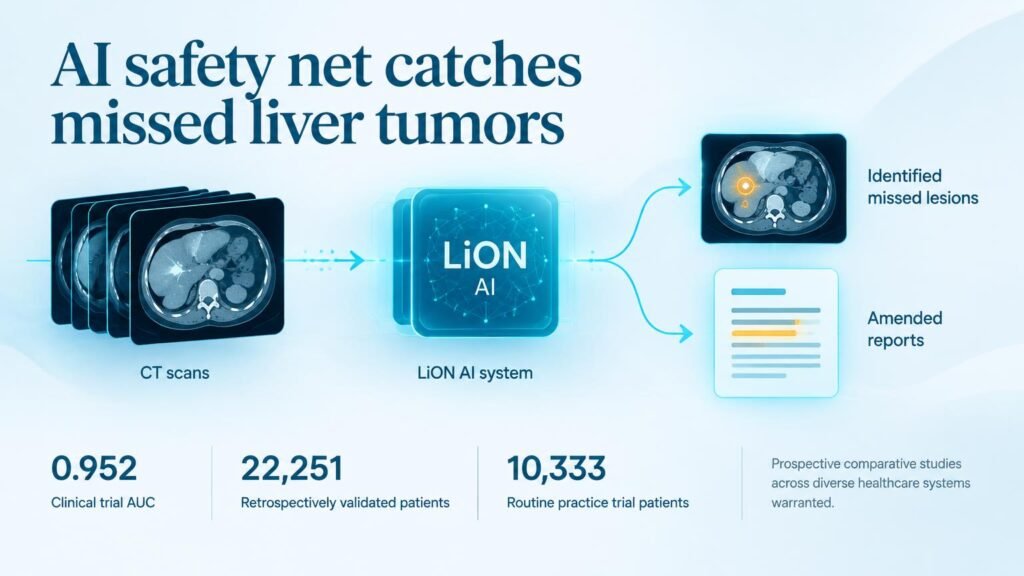 AI safety net catches missed liver tumors