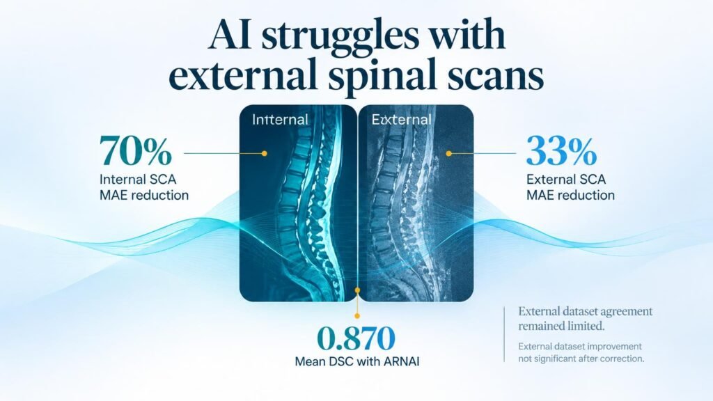 AI struggles with external spinal implant scans