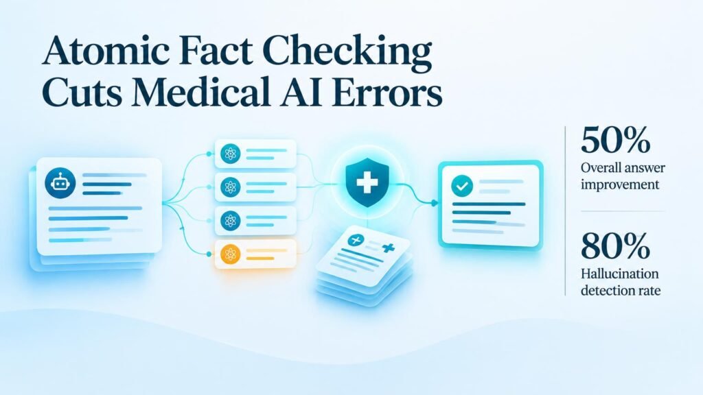 Atomic Fact Checking Cuts Medical AI Errors