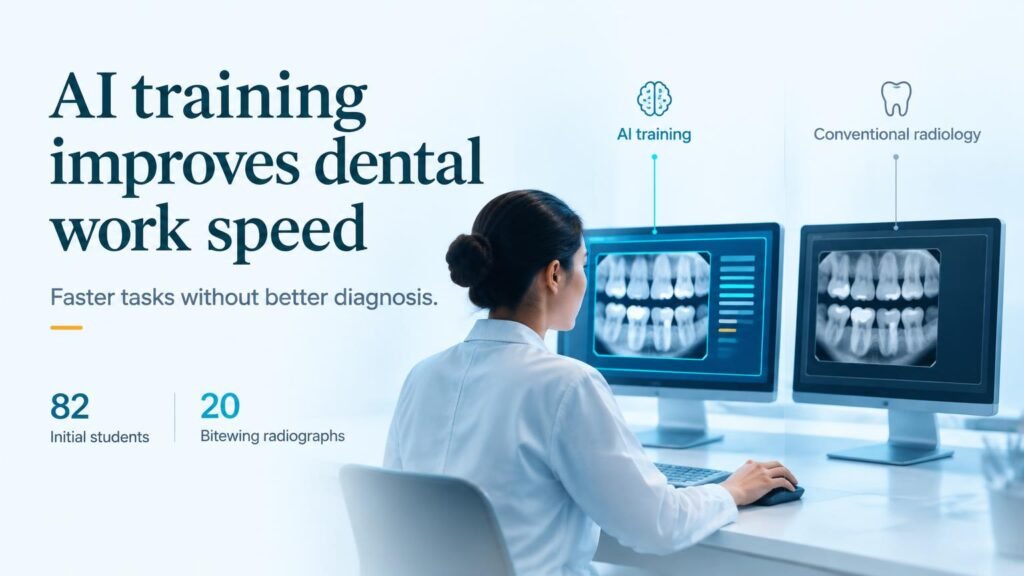Dental students trained with AI work faster, not better