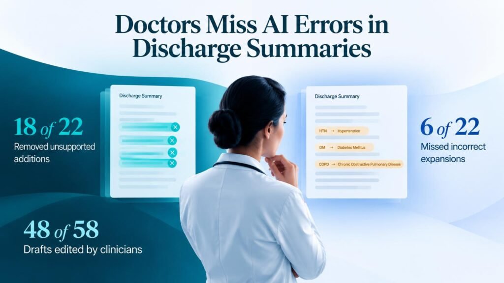 Doctors Miss AI Errors in Emergency Discharge Summaries