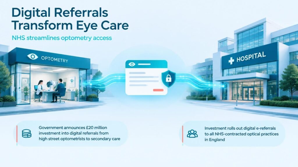 Government announces £20 million investment into digital referrals from high street optometrists to secondary care