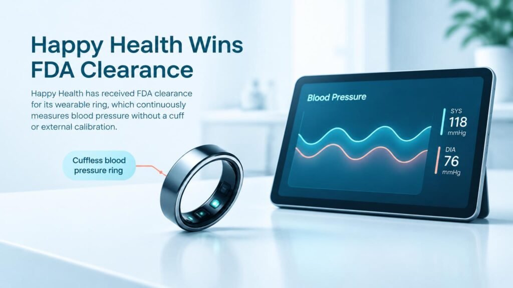 FDA Clears First Continuous Cuffless Blood Pressure Ring
