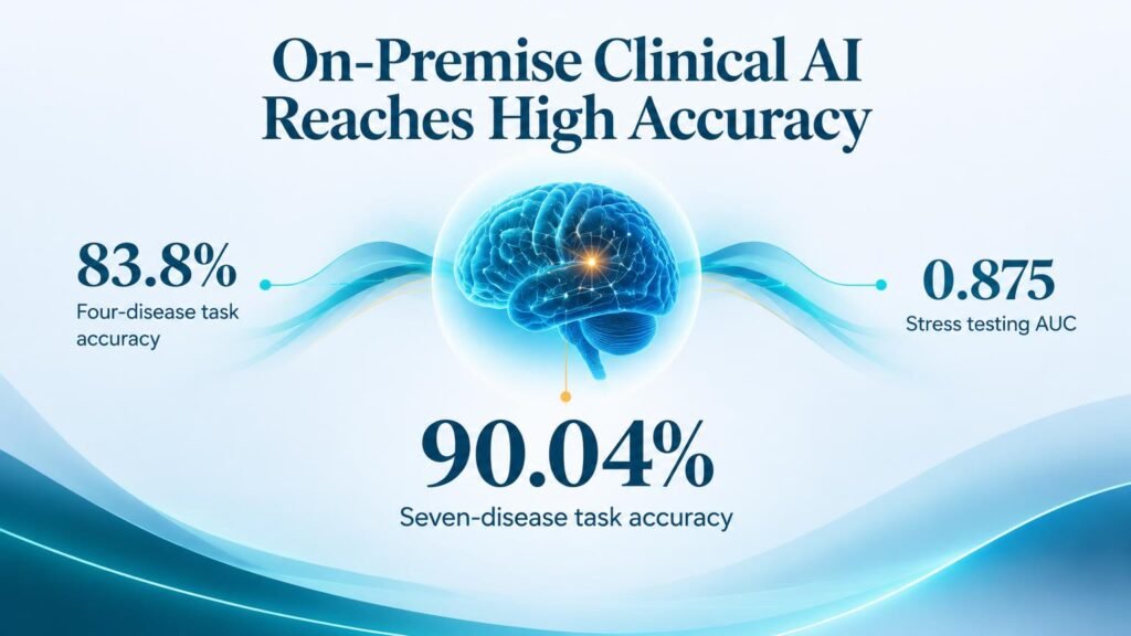 On-Premise Clinical AI Reaches High Diagnostic Accuracy