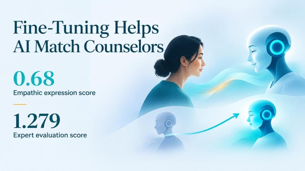 Specialized Fine-Tuning Helps AI Match Counselor Responses